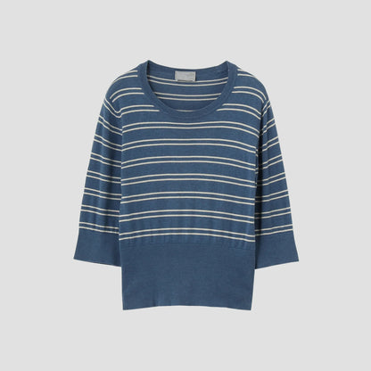 SEA ISLAND COTTON HIGH RIB JUMPER KNIT