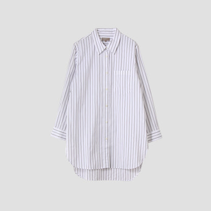 TRIPLE STRIPE COTTON POPLIN SHIRT