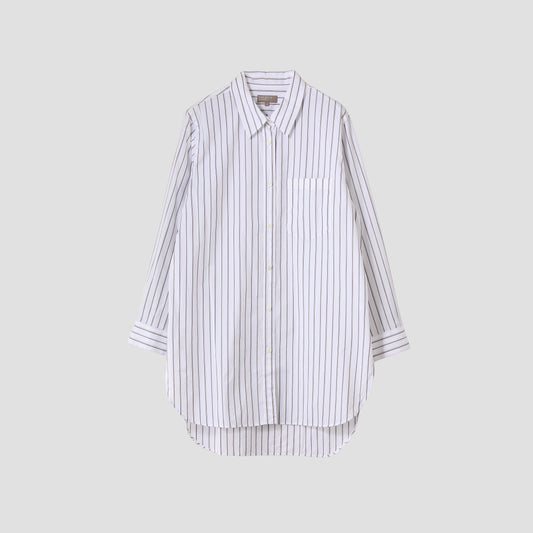 TRIPLE STRIPE COTTON POPLIN SHIRT