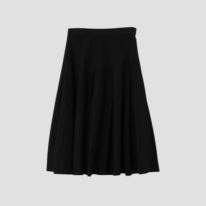 SILK COTTON POPLIN SKIRT