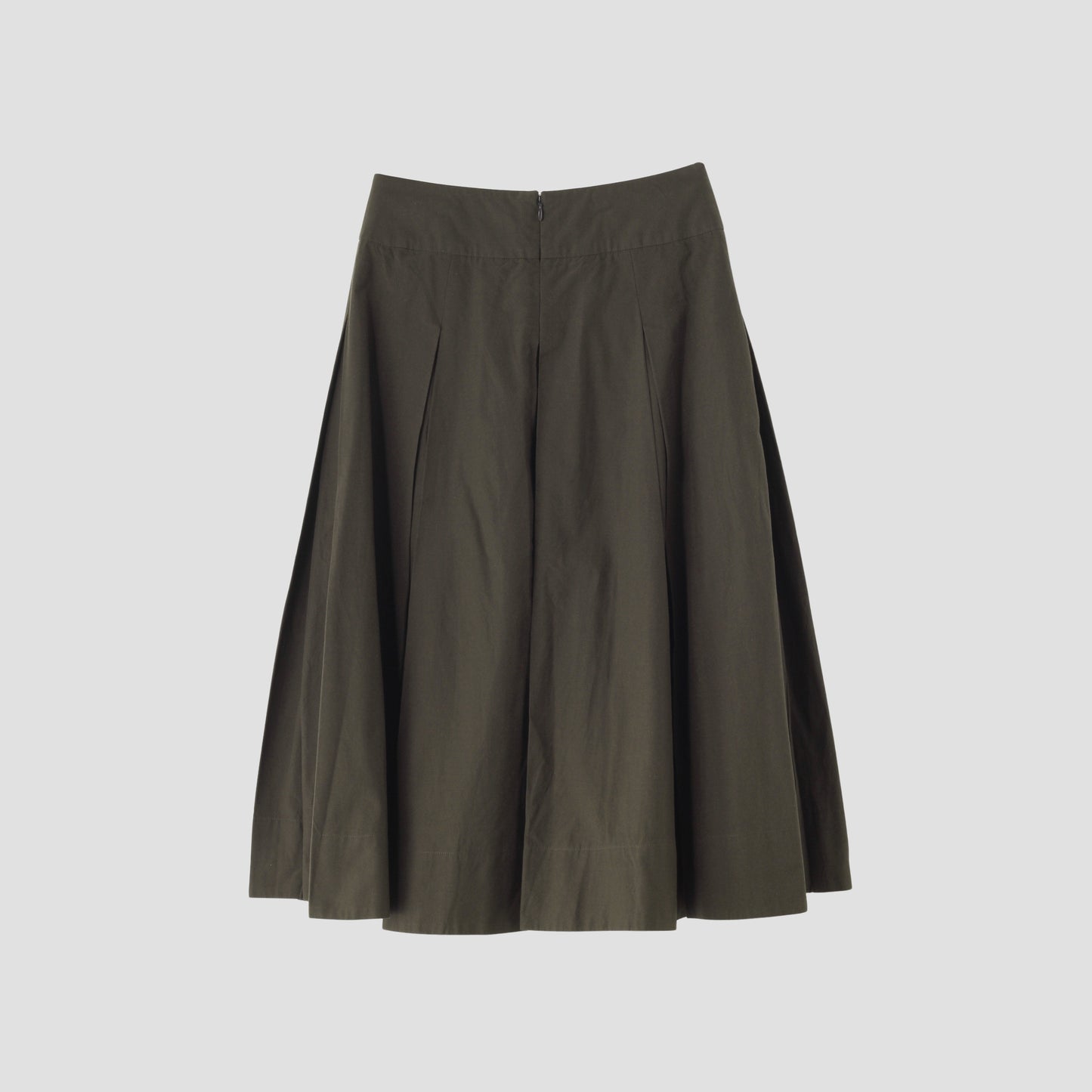 SILK COTTON POPLIN SKIRT