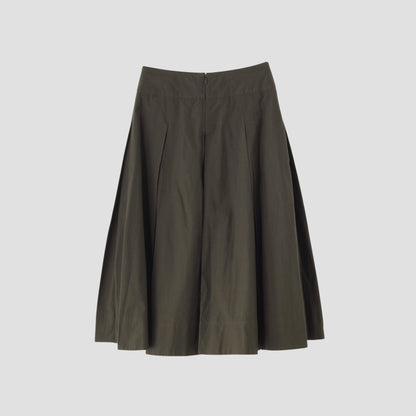 SILK COTTON POPLIN SKIRT