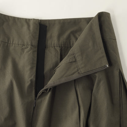 SILK COTTON POPLIN SKIRT