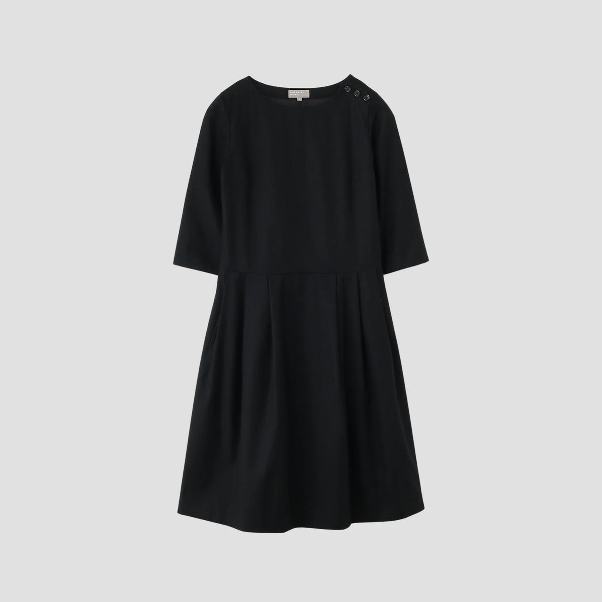 BLACK FLANNEL DRESS