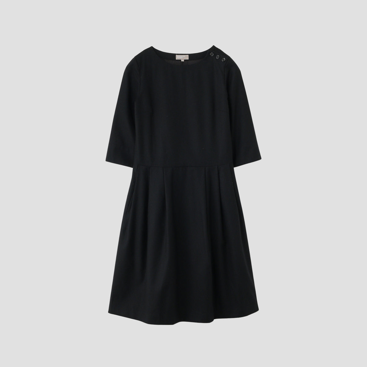 BLACK FLANNEL DRESS