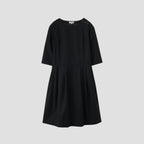 BLACK FLANNEL DRESS