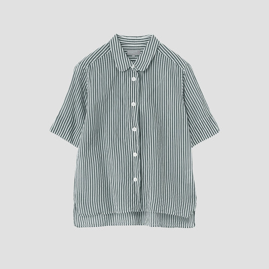 BOLD STRIPE COTTON SILK SHIRT