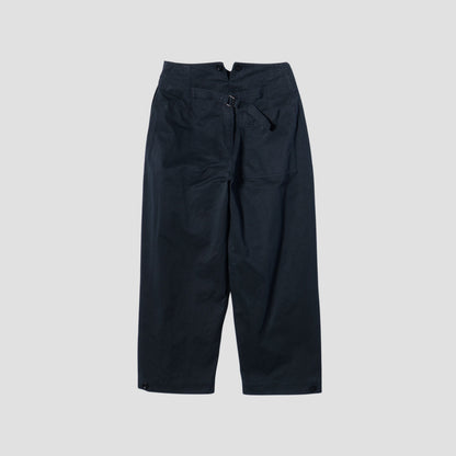 WASHED COMPACT COTTON TROUSERS