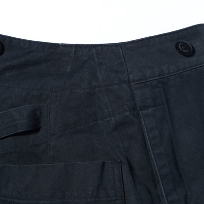 WASHED COMPACT COTTON TROUSERS