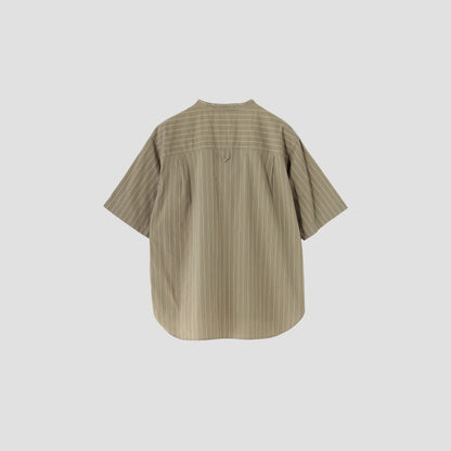 GRAPHIC STRIPE COTTON RAMIE SHIRT
