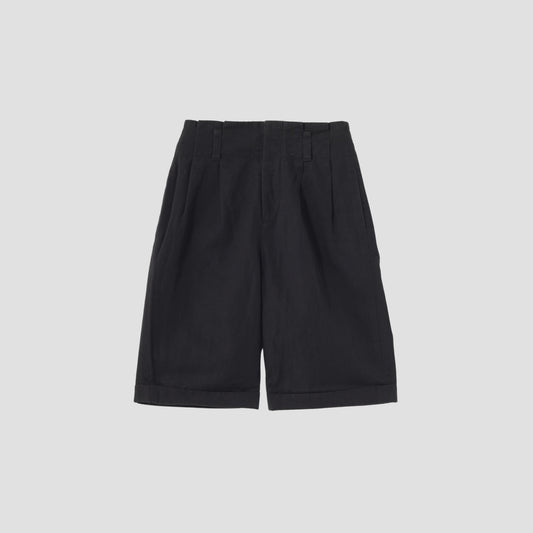 COTTON LINEN CANVAS TROUSERS
