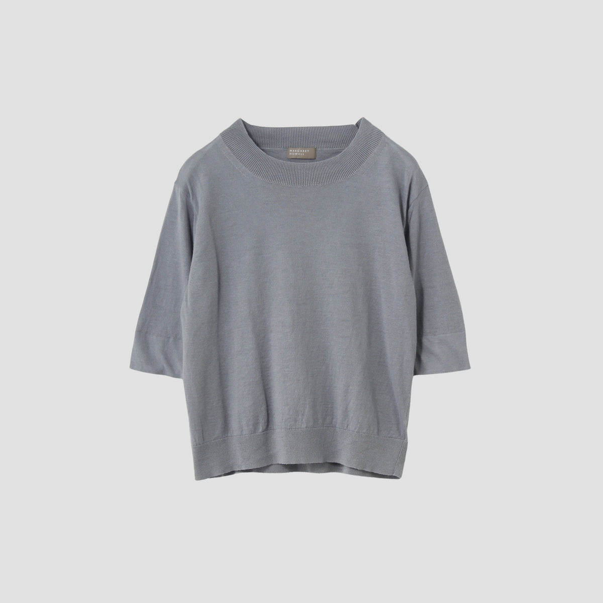 RAMIE COTTON DEEP RIB T SHIRT KNIT