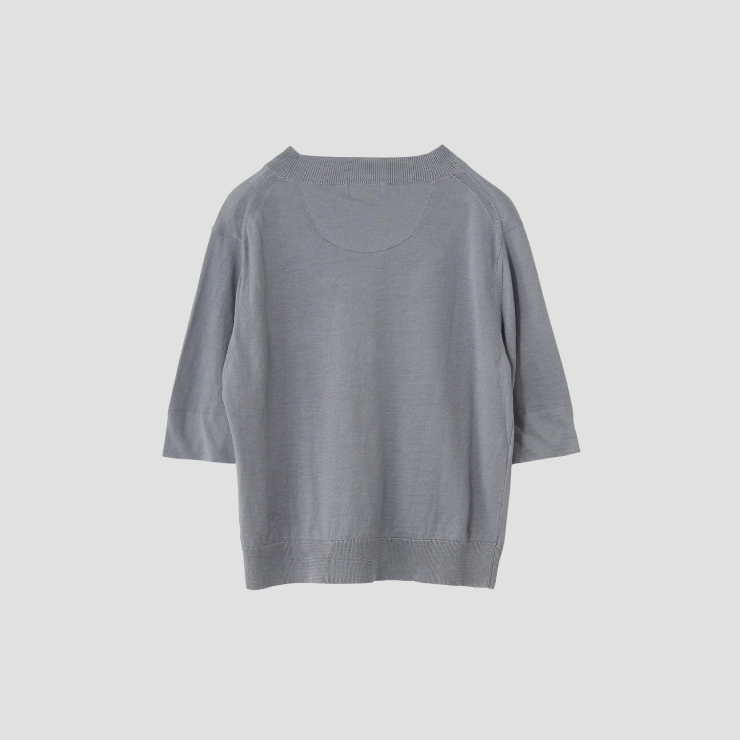 RAMIE COTTON DEEP RIB T SHIRT KNIT