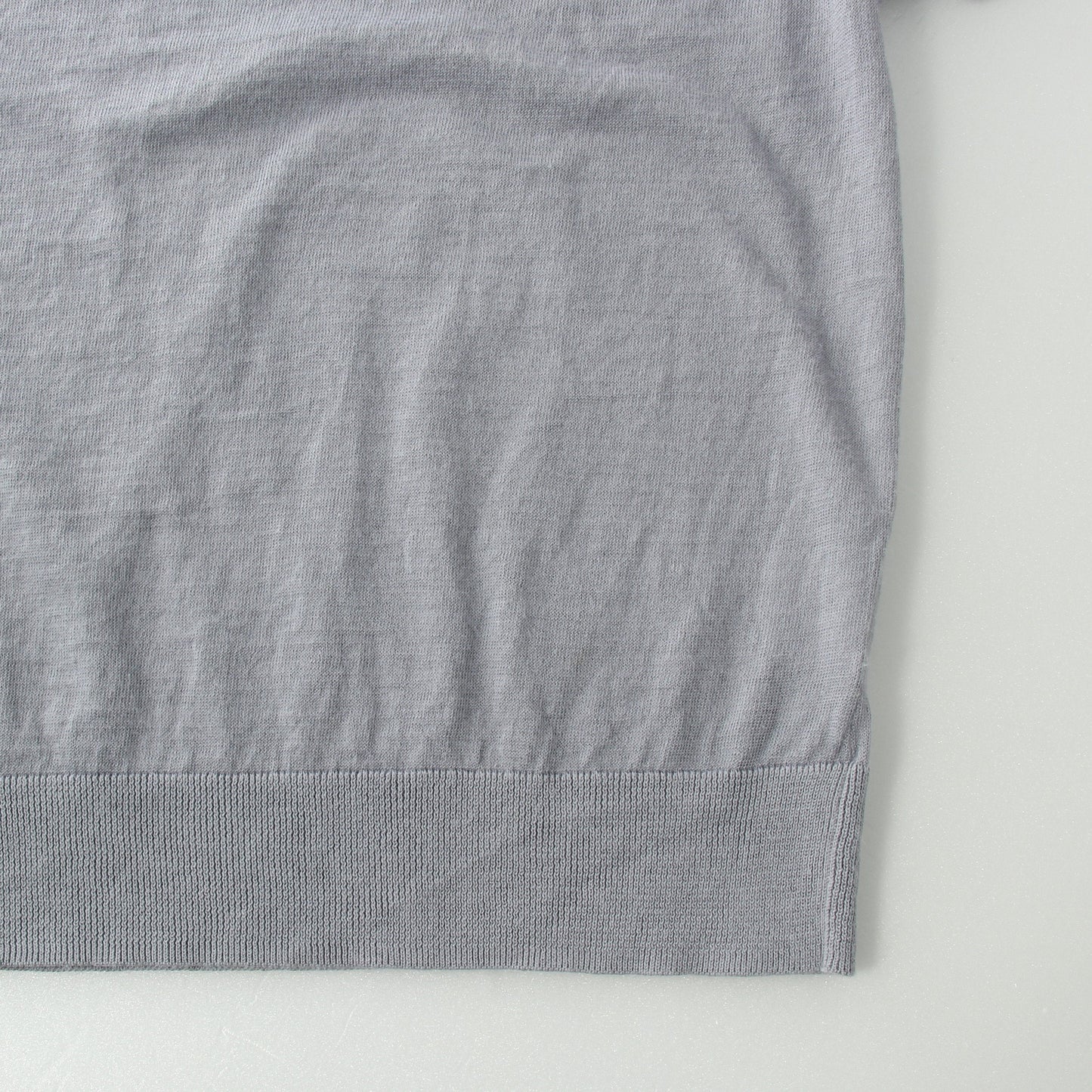 RAMIE COTTON DEEP RIB T SHIRT KNIT