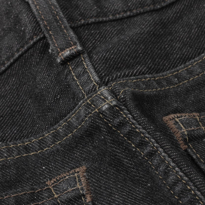 BLACK DENIM TROUSERS