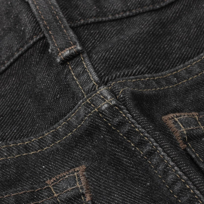 BLACK DENIM TROUSERS