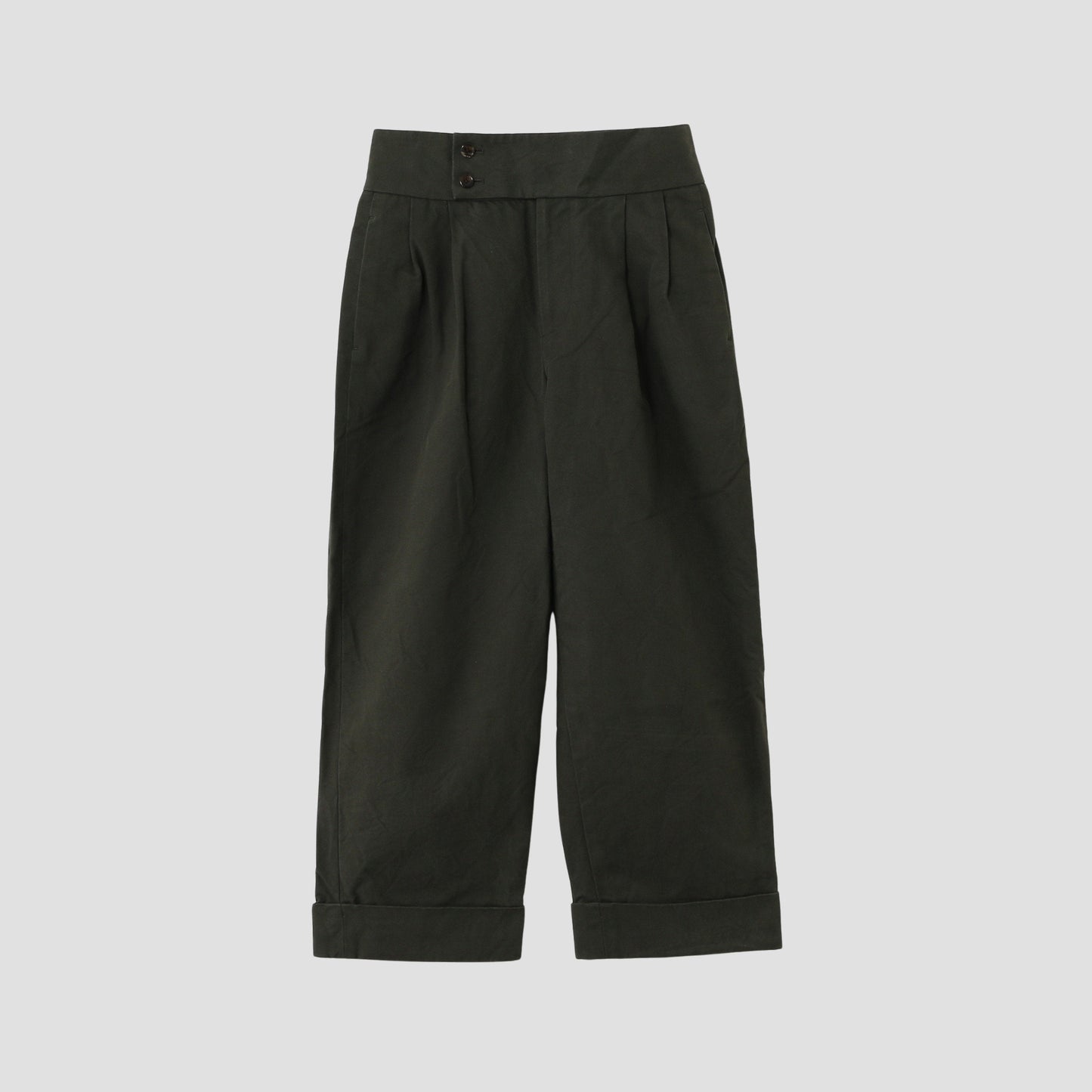 BRUSHED COTTON LINEN TROUSERS