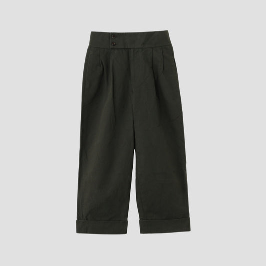 BRUSHED COTTON LINEN TROUSERS