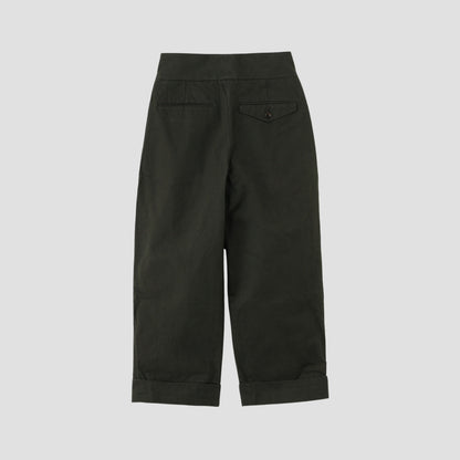 BRUSHED COTTON LINEN TROUSERS