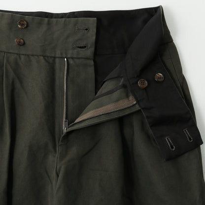 BRUSHED COTTON LINEN TROUSERS