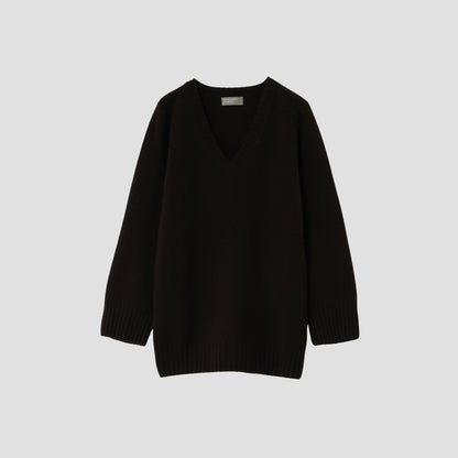 OVERSIZED V NECK JUMPER KNIT