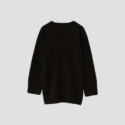 OVERSIZED V NECK JUMPER KNIT