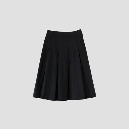 COTTON SILK POPLIN SKIRT