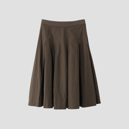 COTTON SILK POPLIN SKIRT