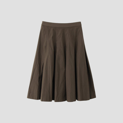 COTTON SILK POPLIN SKIRT