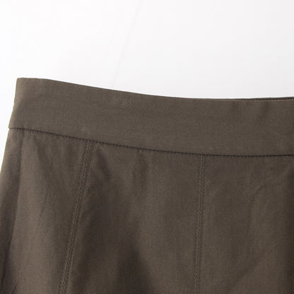 COTTON SILK POPLIN SKIRT