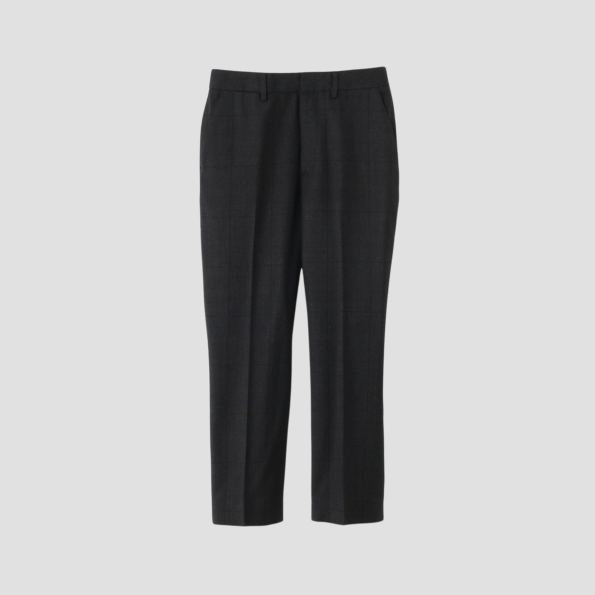 LARGE CHECK WOOL COTTON TROUSERS