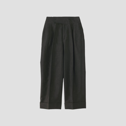 WASHED LINEN COTTON TROUSERS