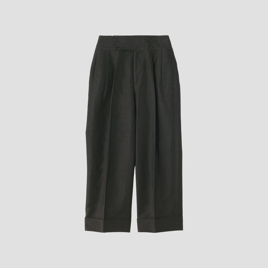 WASHED LINEN COTTON TROUSERS