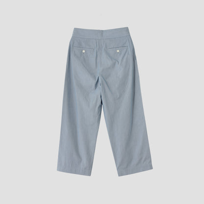 HAIRLINE STRIPE COTTON TROUSERS