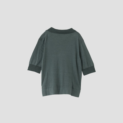 COTTON SILK POLO KNIT