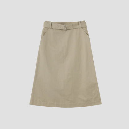 LIGHT COTTON LINEN TWILL SKIRT