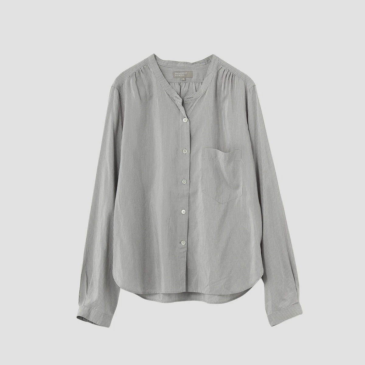 COTTON SILK STRIPE SHIRT