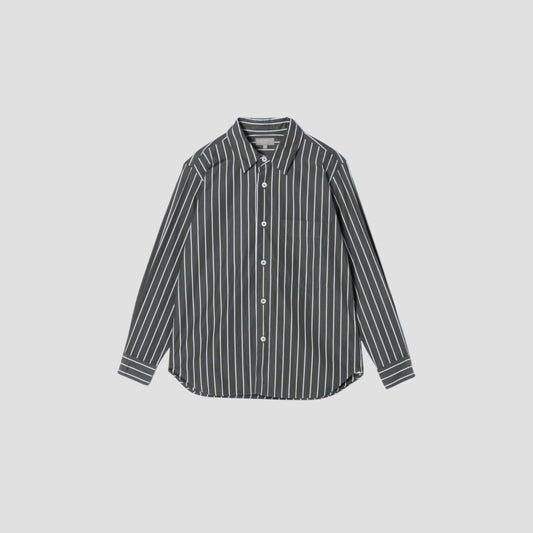 GRAPHIC STRIPE COTTON SHIRT