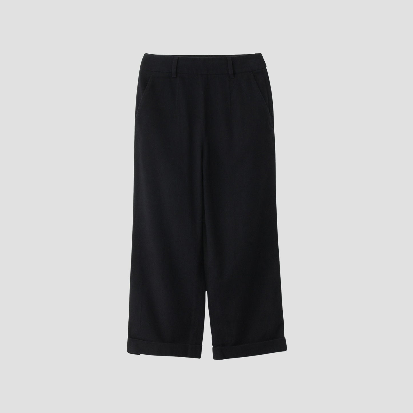 BRUSHED COTTON WOOL TROUSERS