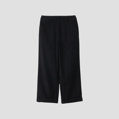BRUSHED COTTON WOOL TROUSERS