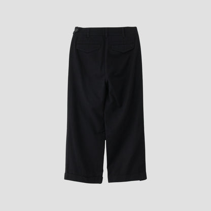 BRUSHED COTTON WOOL TROUSERS