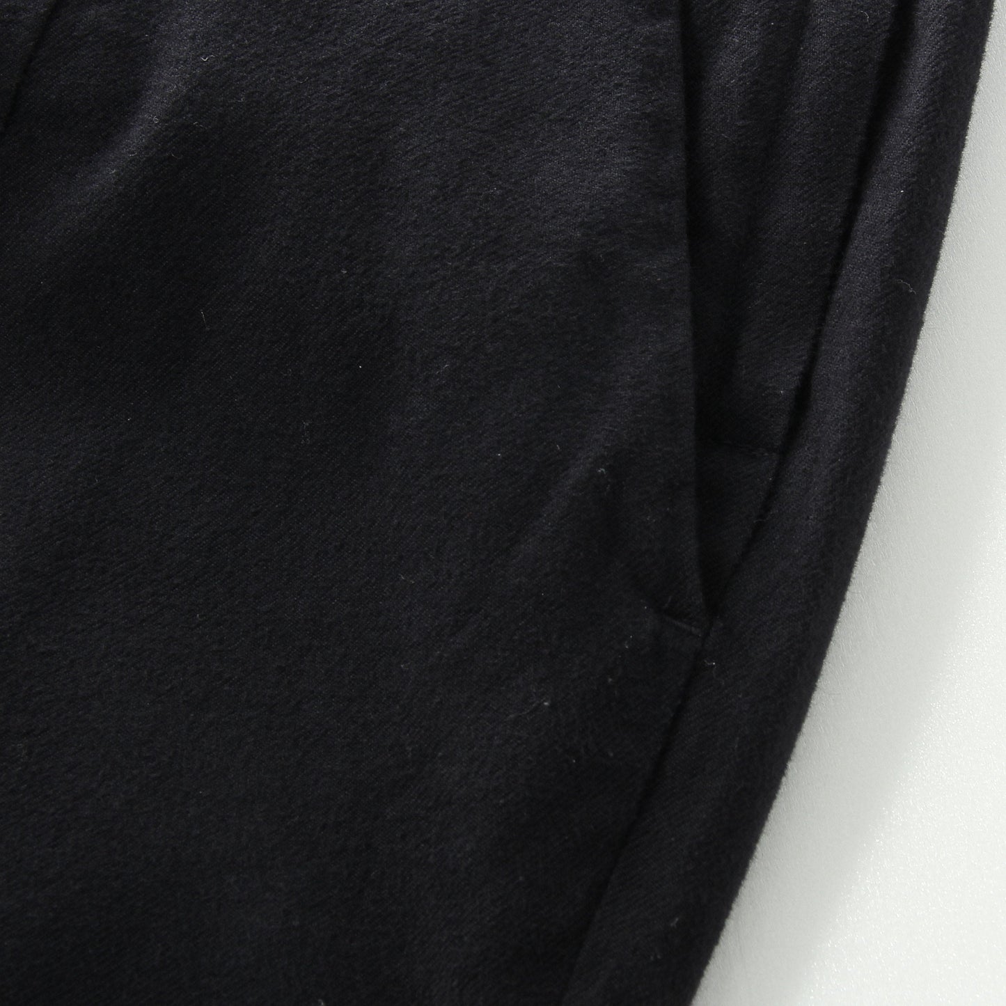 BRUSHED COTTON WOOL TROUSERS
