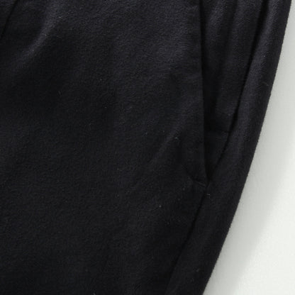 BRUSHED COTTON WOOL TROUSERS