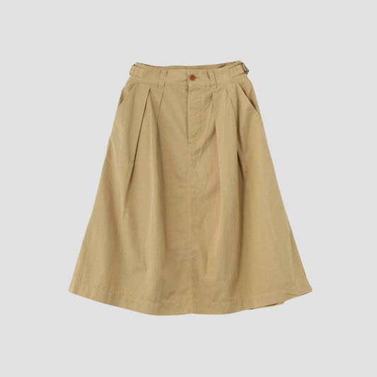 COTTON LINEN TOUGH POPLIN SKIRT