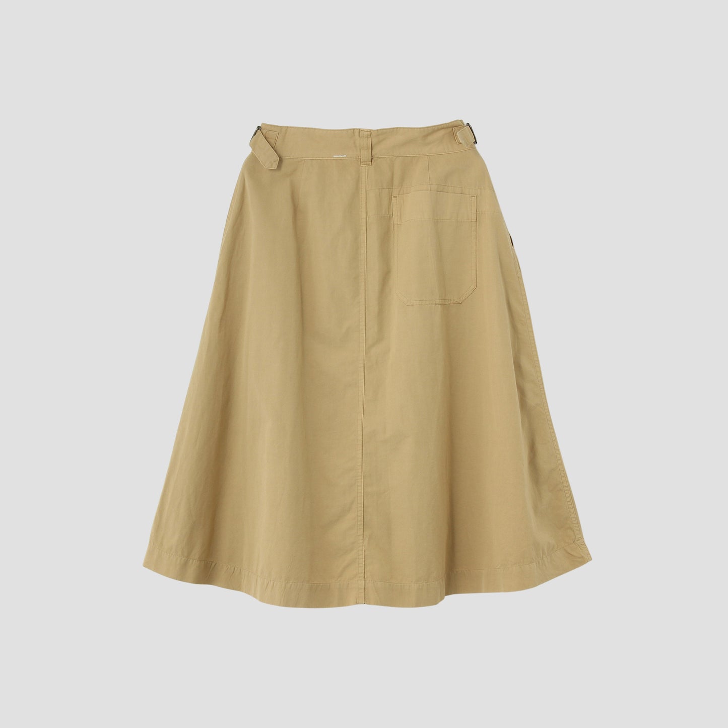 COTTON LINEN TOUGH POPLIN SKIRT