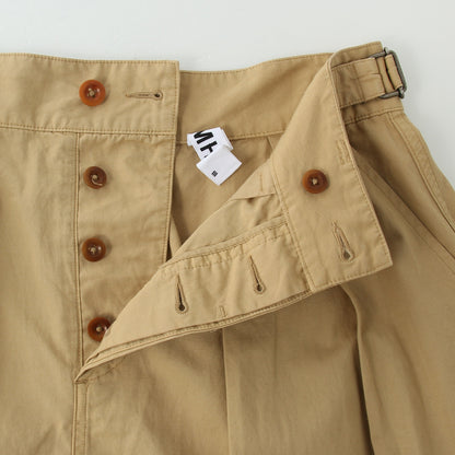 COTTON LINEN TOUGH POPLIN SKIRT