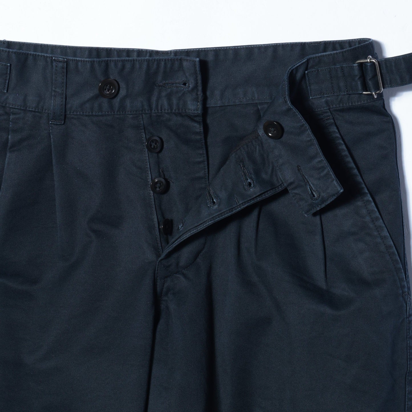WASHED CHINO COTTON TROUSERS