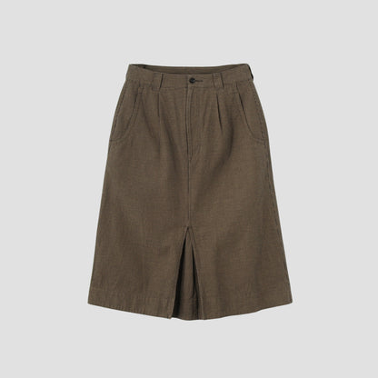 WORKWEAR COTTON LINEN SKIRT