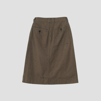WORKWEAR COTTON LINEN SKIRT