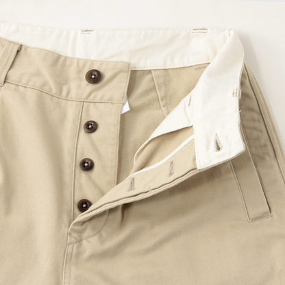 BRUSHED BACK COTTON TWILL TROUSERS